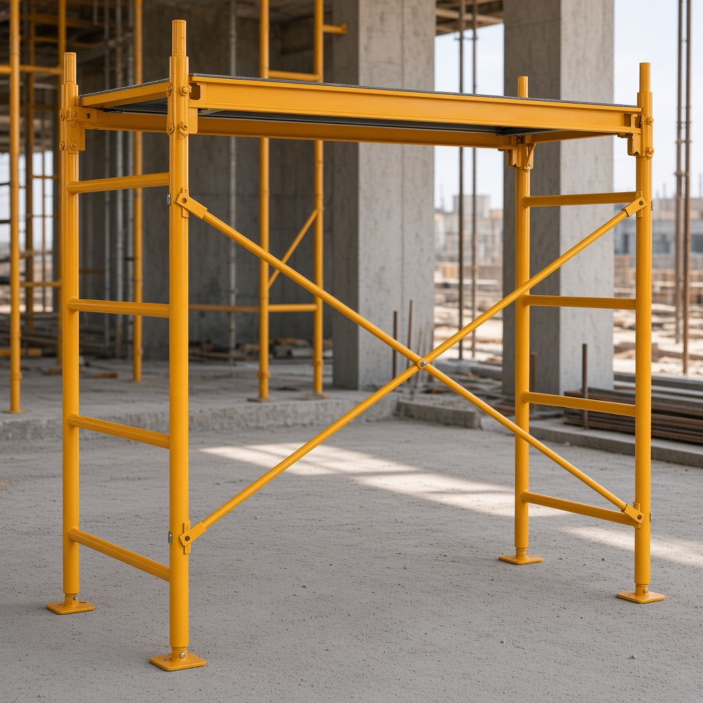 Cruceta 2.35 m — Equipo instalado en obra de construcción | Andamiada