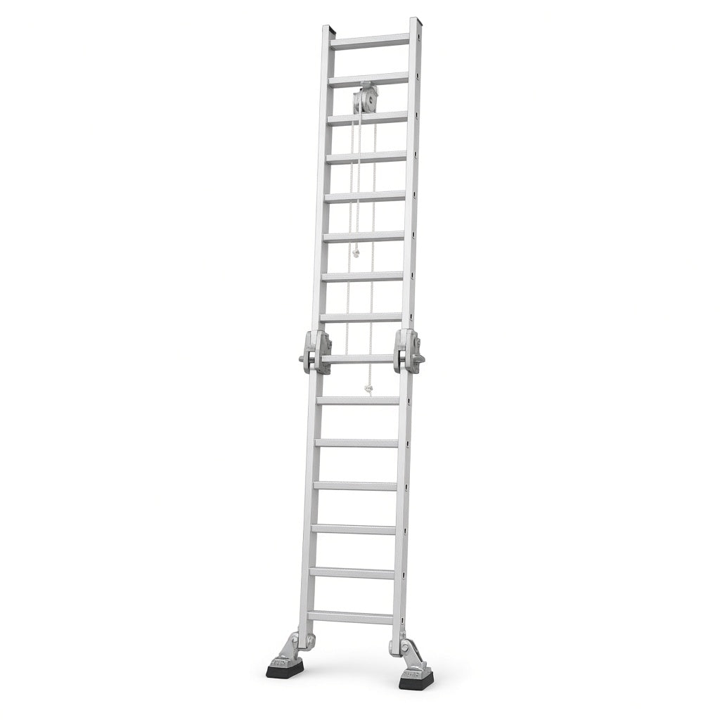 Escalera de extensión de aluminio 4.40–8.00 m — Renta y venta en CDMX y Edomex | Andamiada