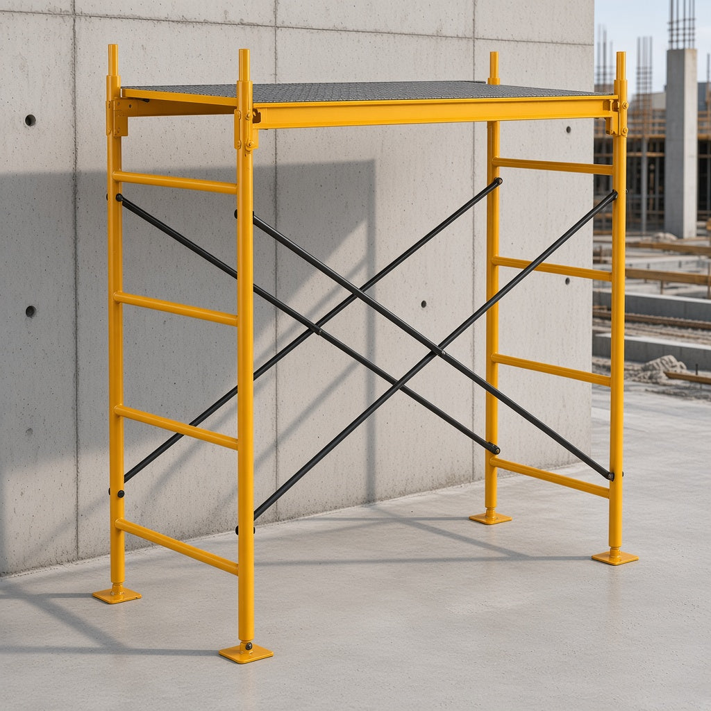 Módulo de andamio 1.52 × 2.00 × 2.50 m (1 cuerpo) — Equipo instalado en obra de construcción | Andamiada